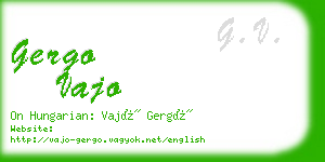 gergo vajo business card